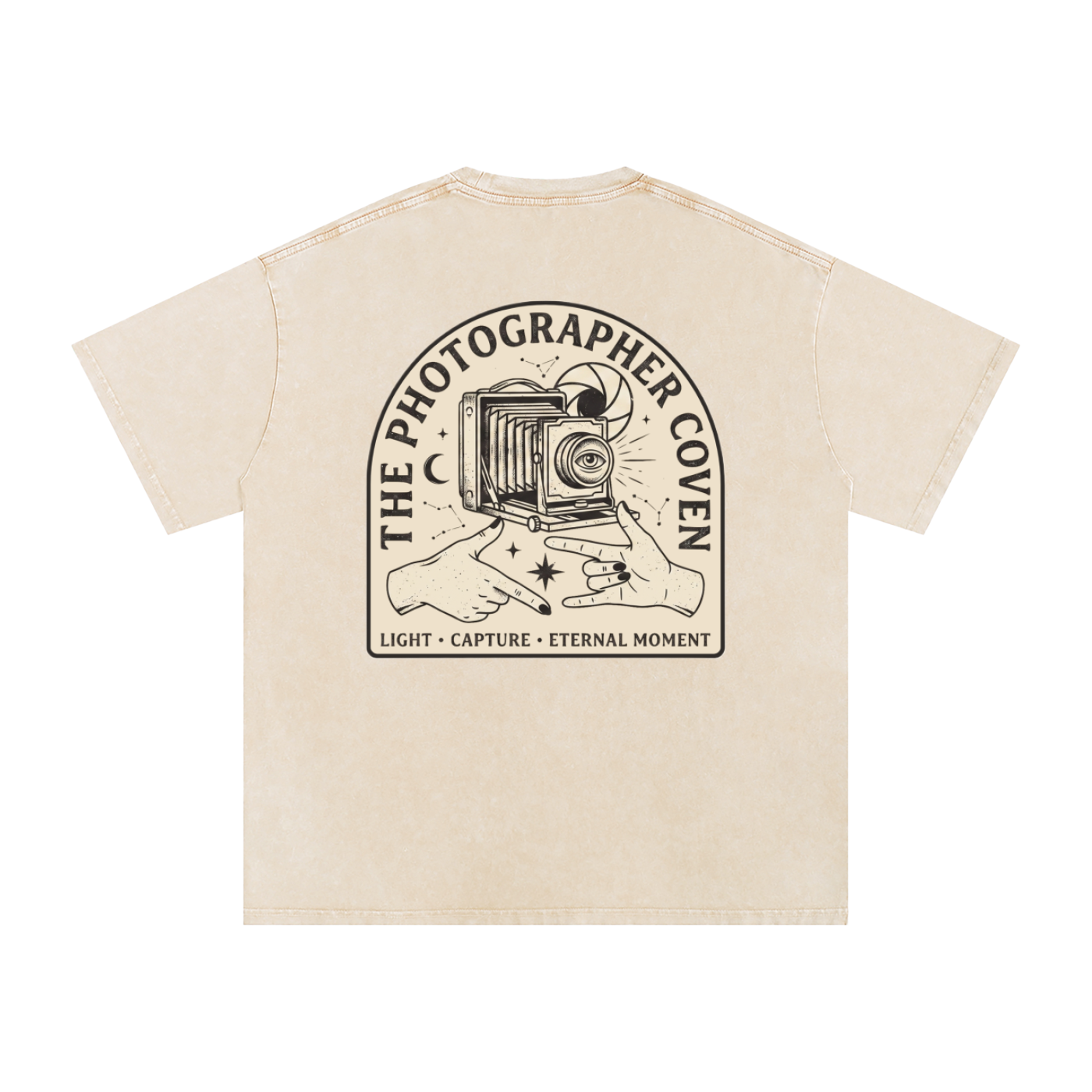 The Photographer Coven | Snow Washed Oversized Cotton T-Shirt