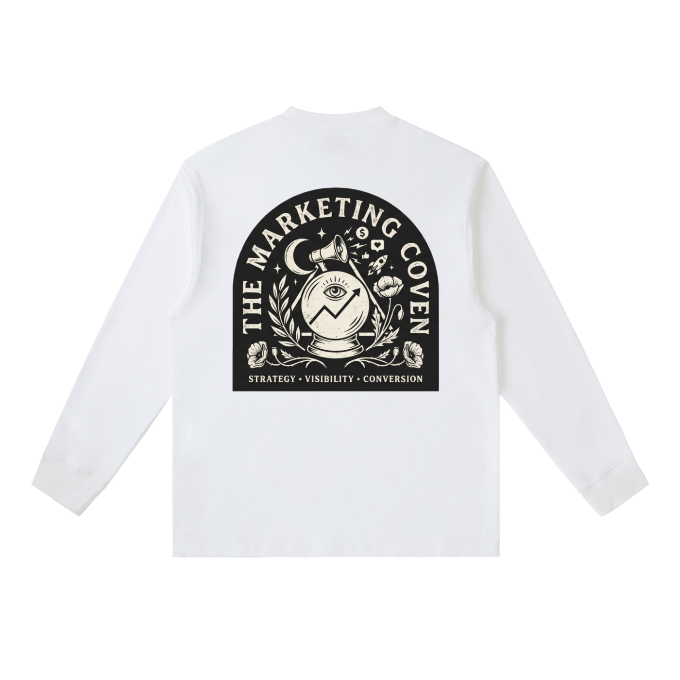 The Marketing Coven | Essential Crewneck Long-Sleeve T-Shirt