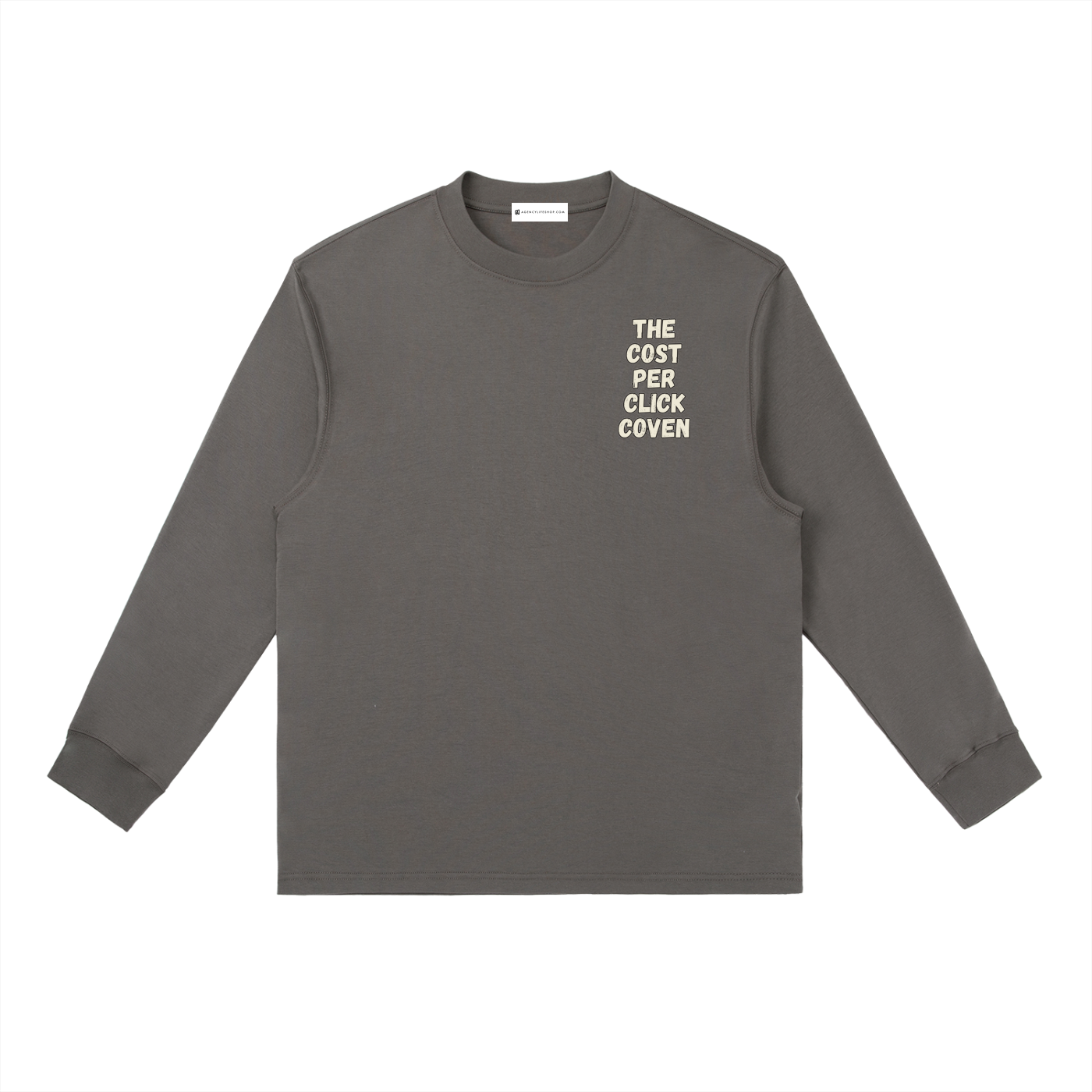 The Cost Per Click Coven | Essential Crewneck Long-Sleeve T-Shirt