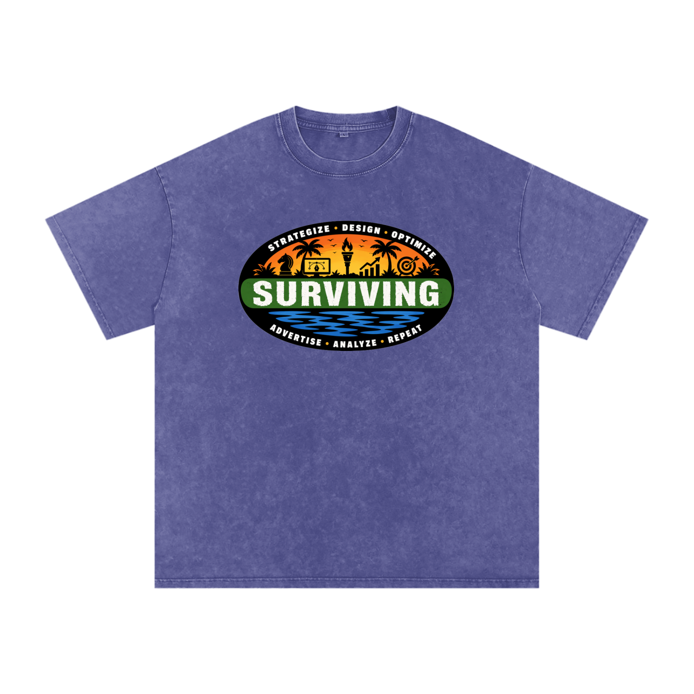 Surviving in Marketing | Snow Washed Oversized Cotton T-Shirt