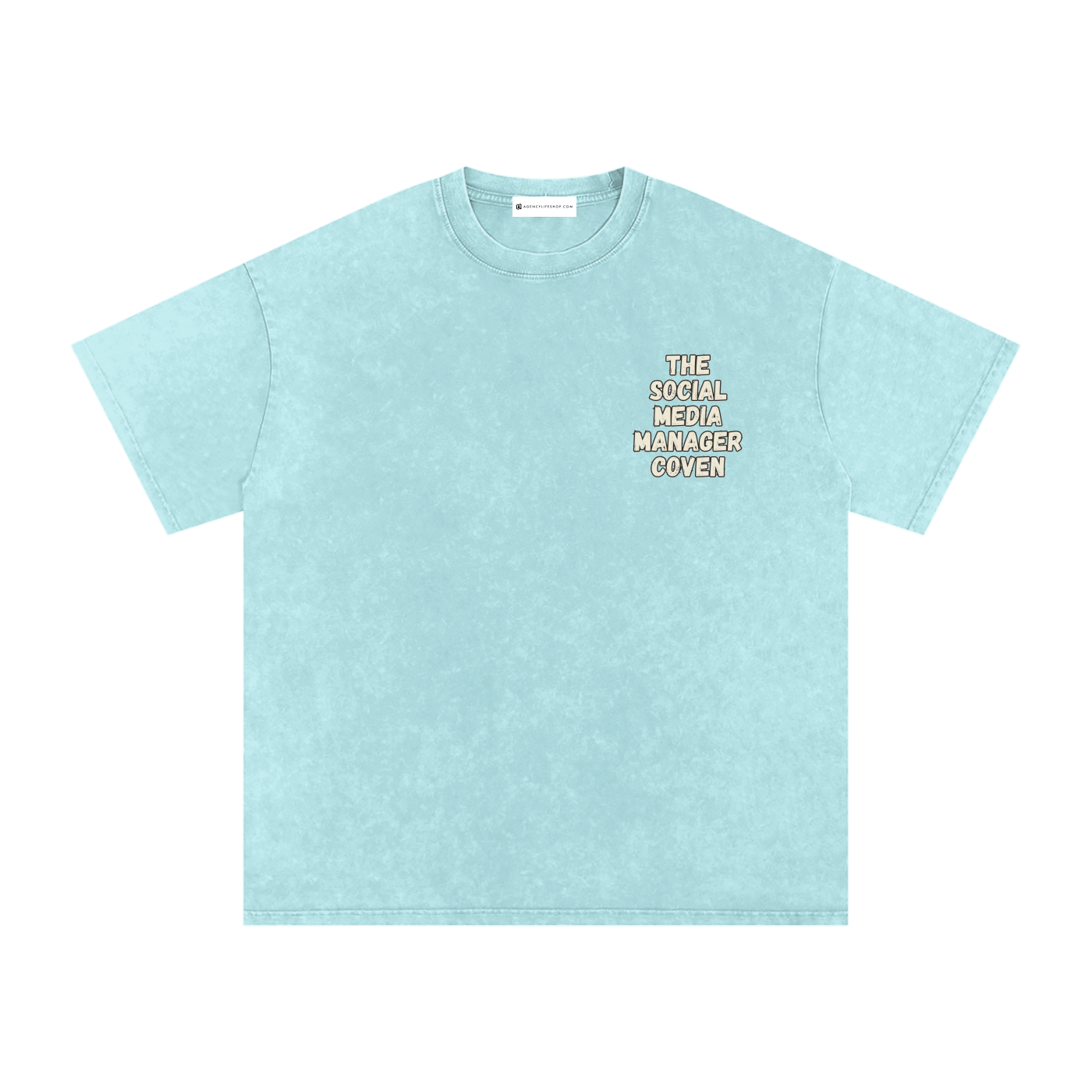 The Social Media Marketing Coven | Snow Washed Oversized Cotton T-Shirt