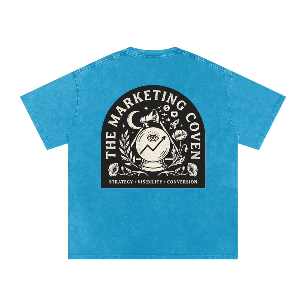 The Marketing Coven | Snow Washed Oversized Cotton T-Shirt