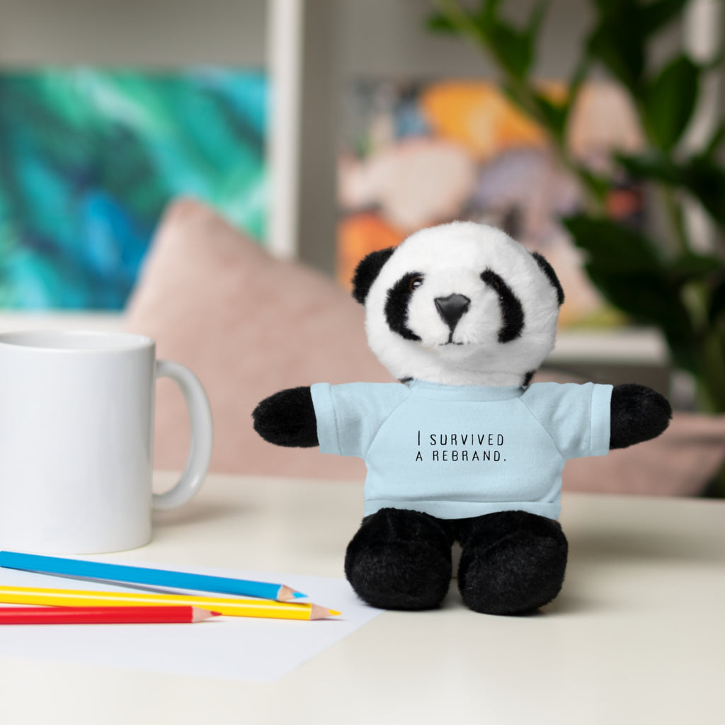 I Survived A Rebrand | Plush Stuffed Toy with Graphic Tee