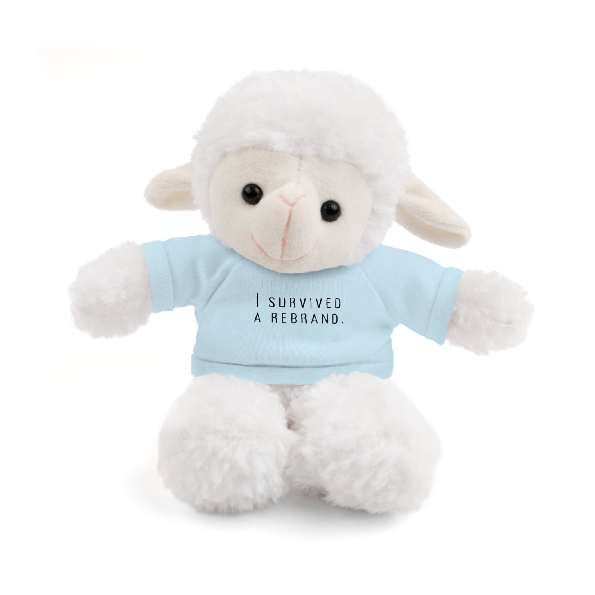 I Survived A Rebrand | Plush Stuffed Toy with Graphic Tee