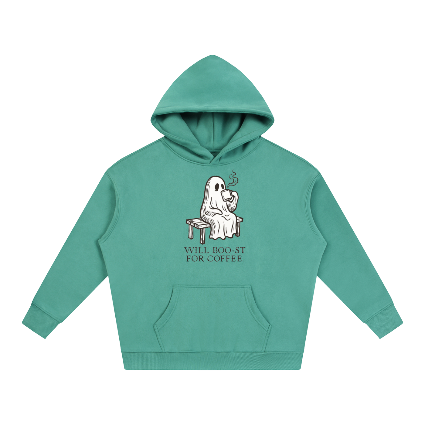 Will Boo-st for Coffee | Oversize Fleeced Hoodie