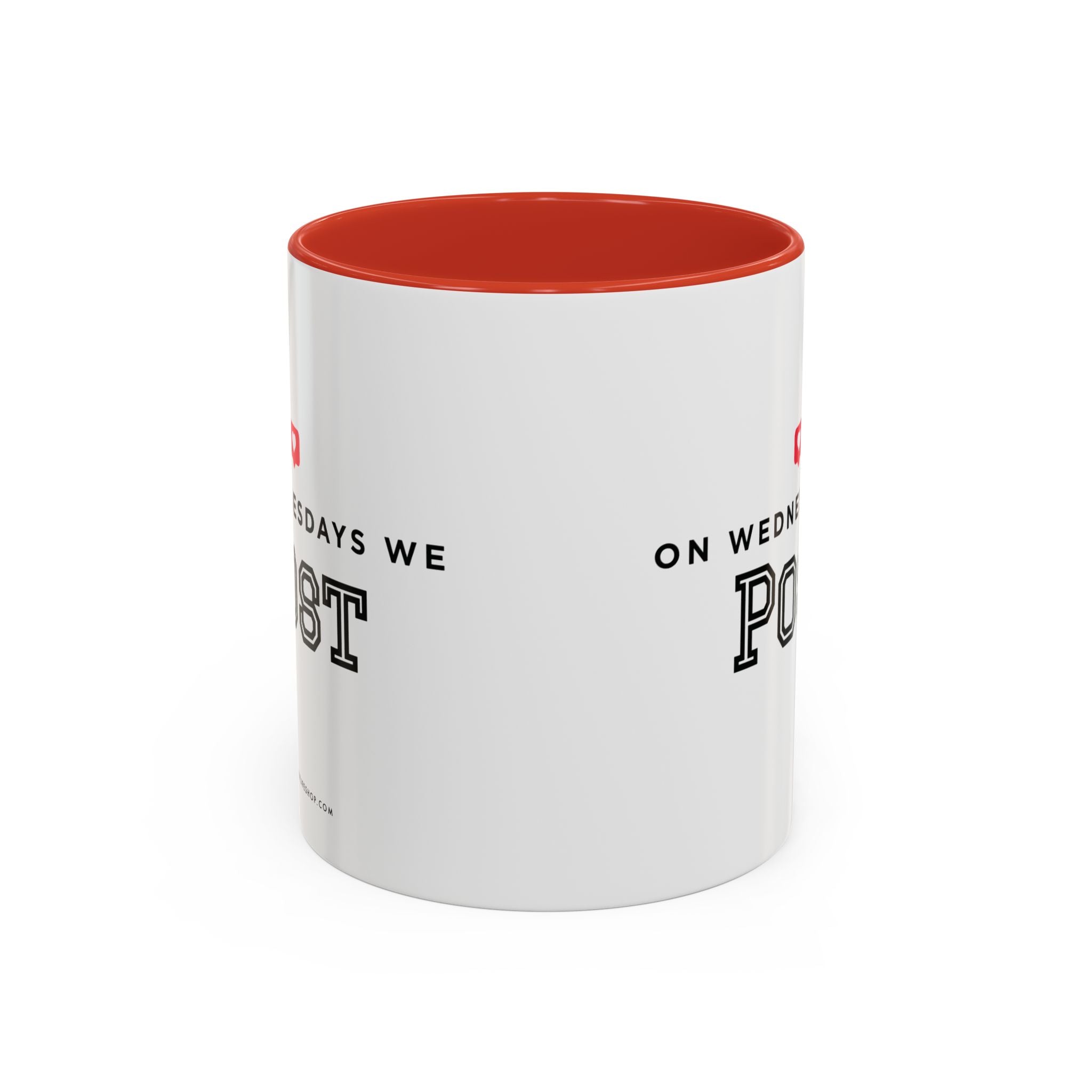 On Wednesdays, We Post | Accent Coffee Mug (11, 15oz)