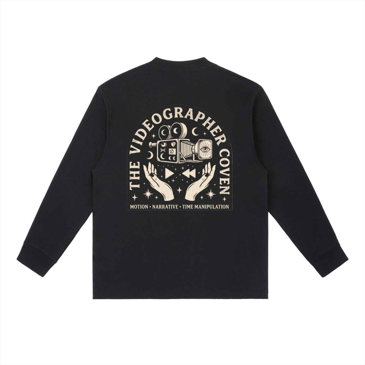 The Videographer Coven | Essential Crewneck Long-Sleeve T-Shirt