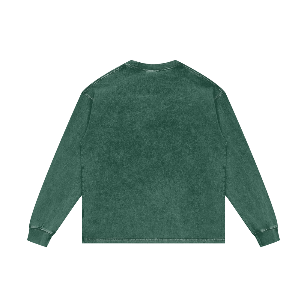 Accepts All Cookies | Acid Wash Oversize Long Sleeve T-Shirt
