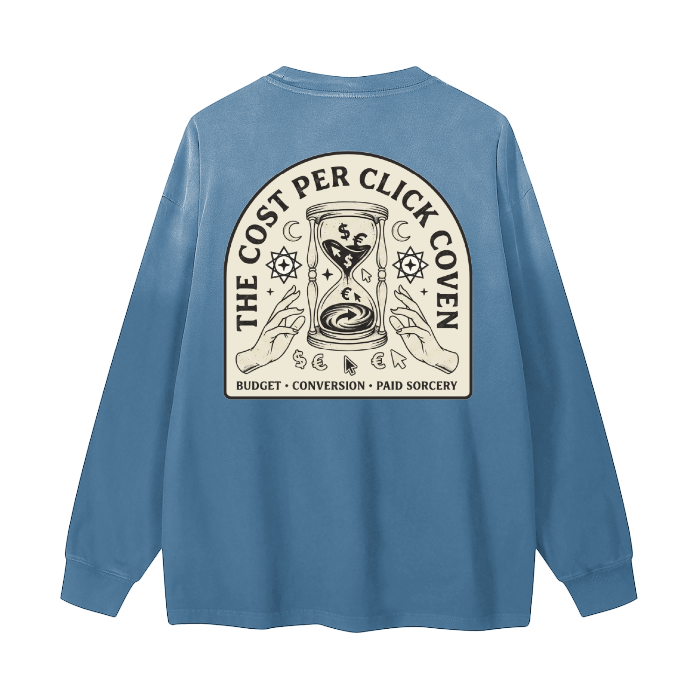 The Cost Per Click Coven | Gradient Washed Long Sleeve T-Shirt