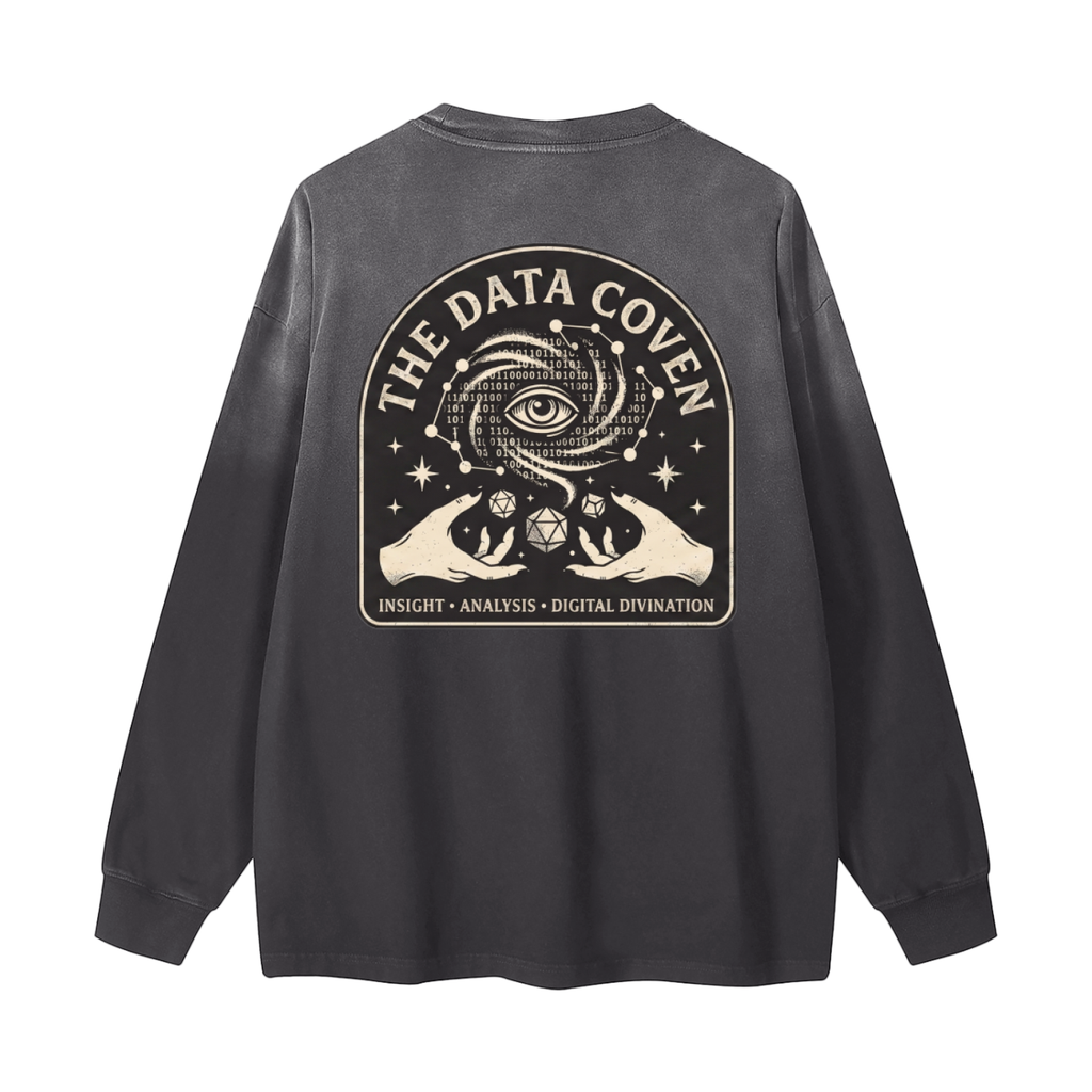 The Data Coven | Gradient Washed Long Sleeve T-Shirt