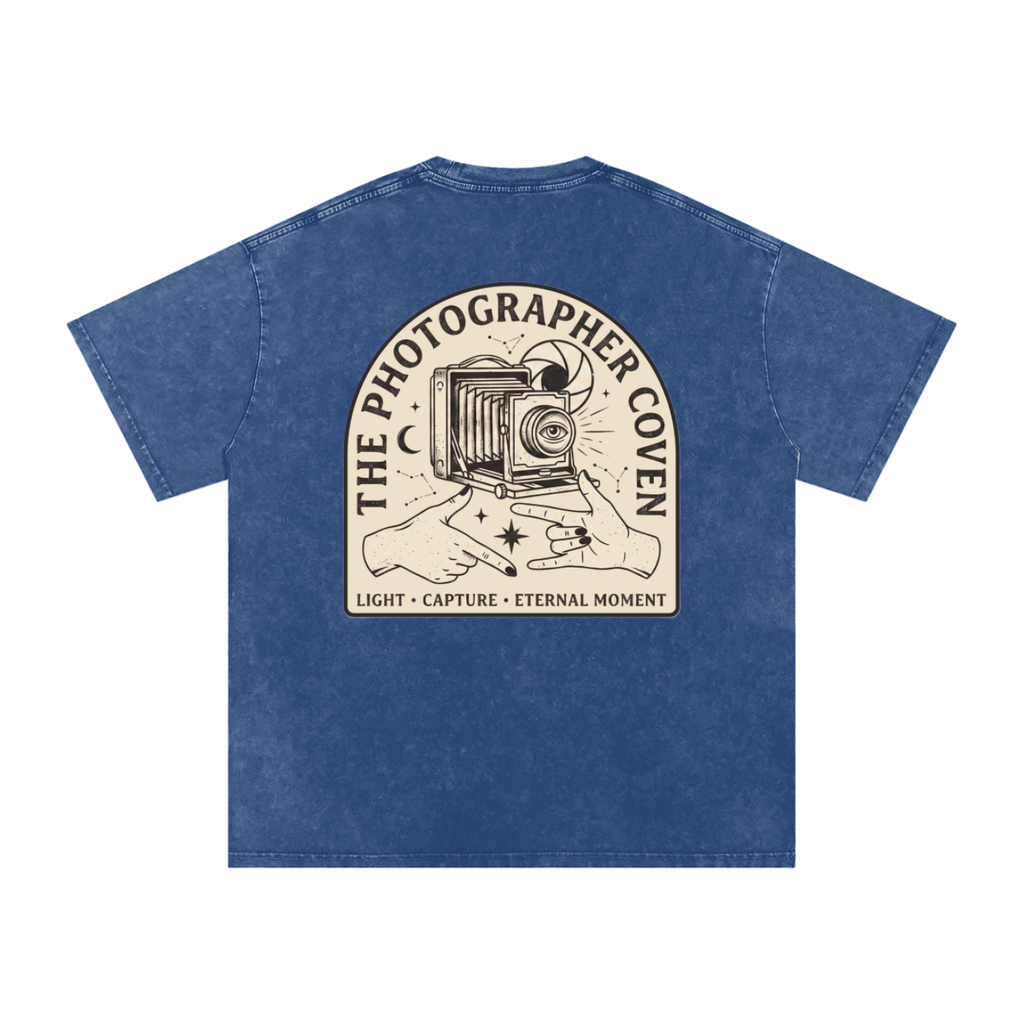The Photographer Coven | Snow Washed Oversized Cotton T-Shirt