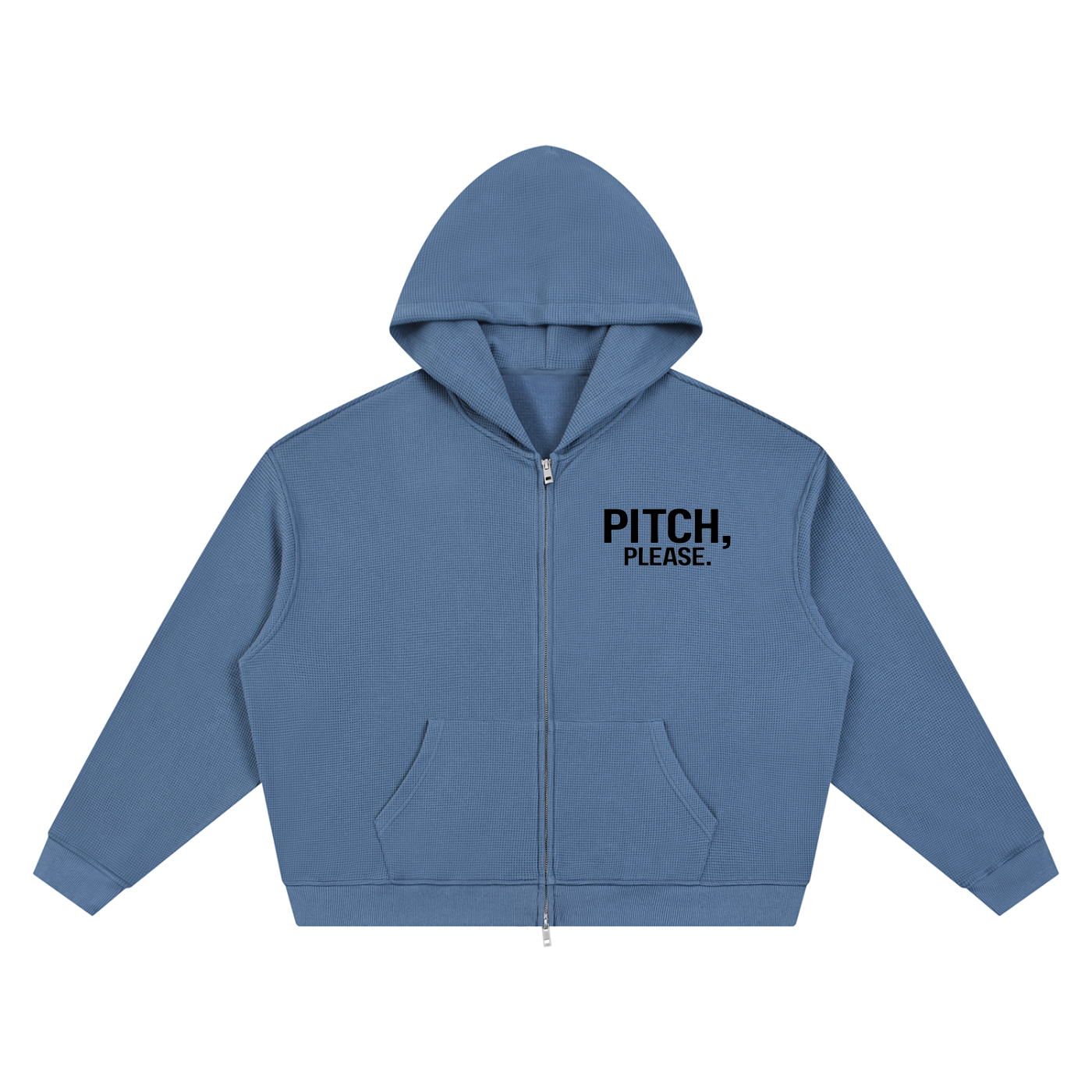 Pitch, Please | Unisex Waffle Boxy Full Zip Hoodie