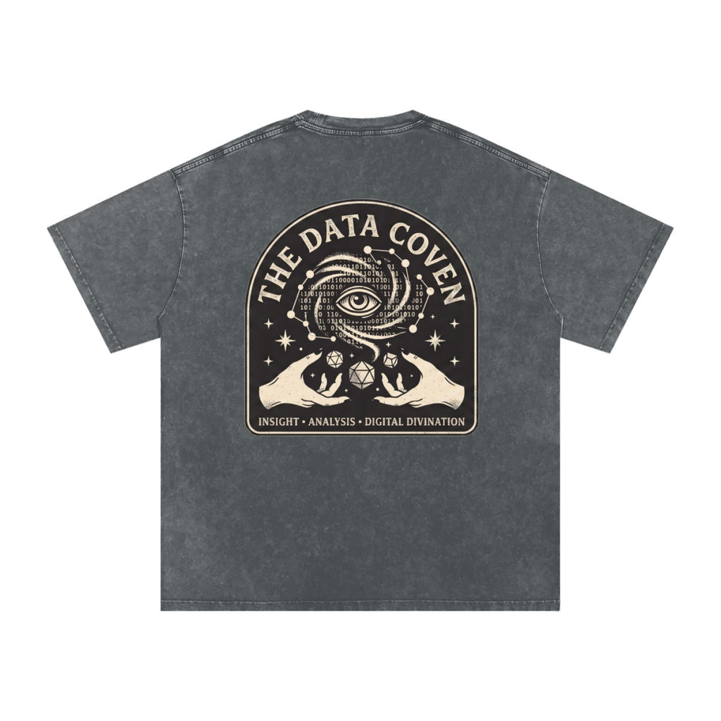 The Data Coven | Snow Washed Oversized Cotton T-Shirt