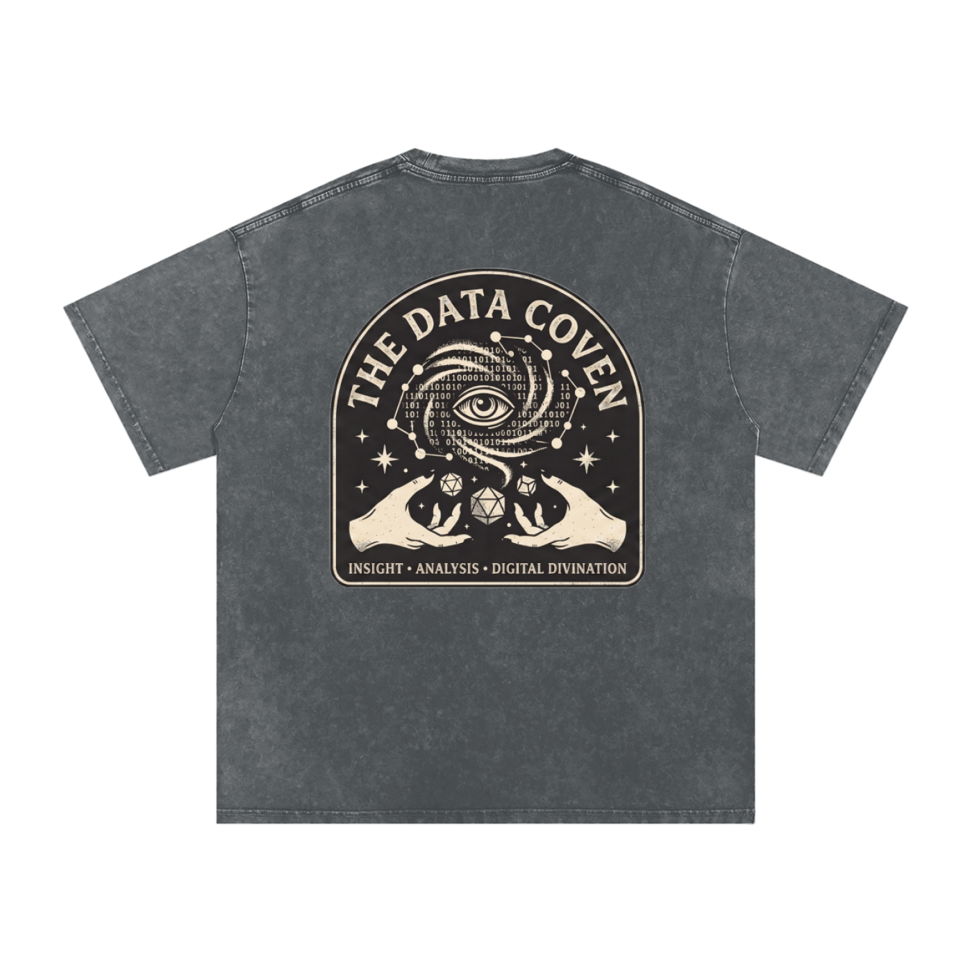 The Data Coven | Snow Washed Oversized Cotton T-Shirt