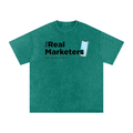 Real Marketer: New York | Snow Washed Oversized Cotton T-Shirt