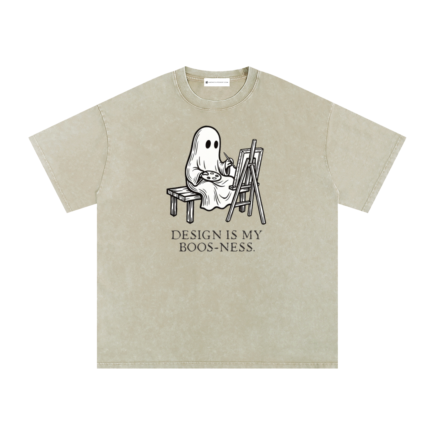 Design is My Boos-ness | Snow Washed Oversized Cotton T-Shirt