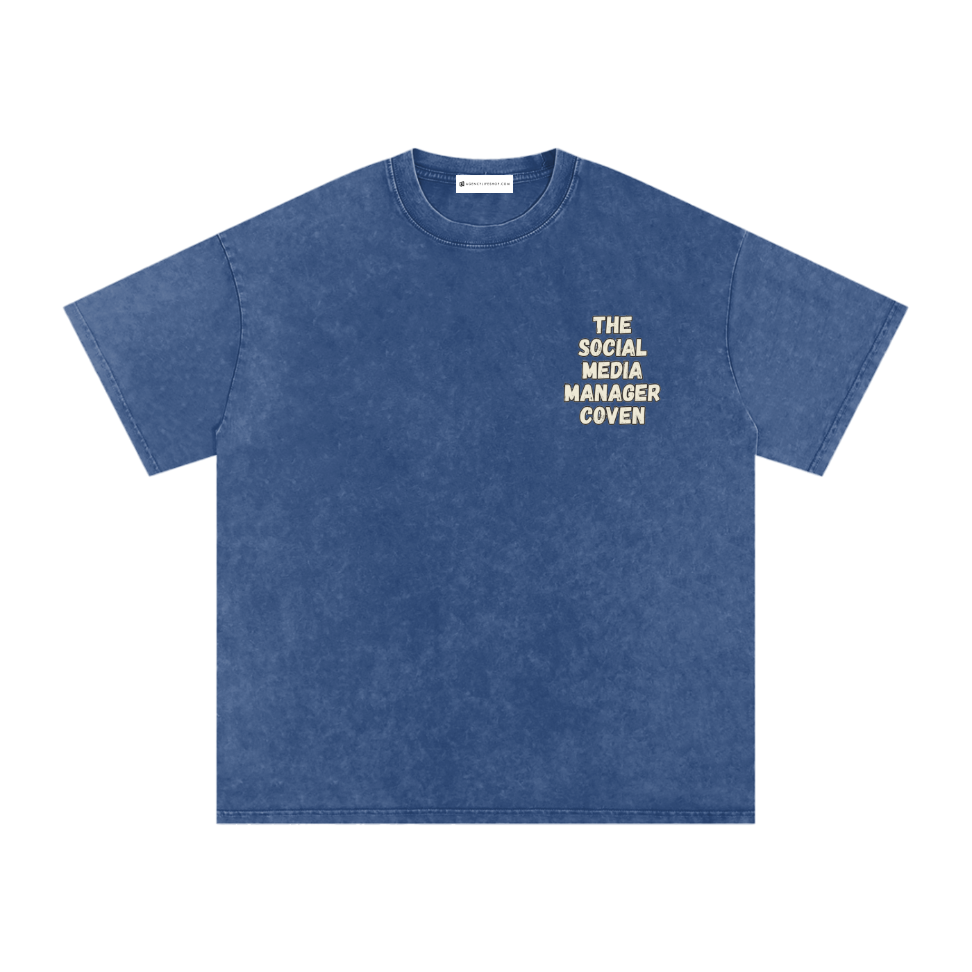 The Social Media Marketing Coven | Snow Washed Oversized Cotton T-Shirt