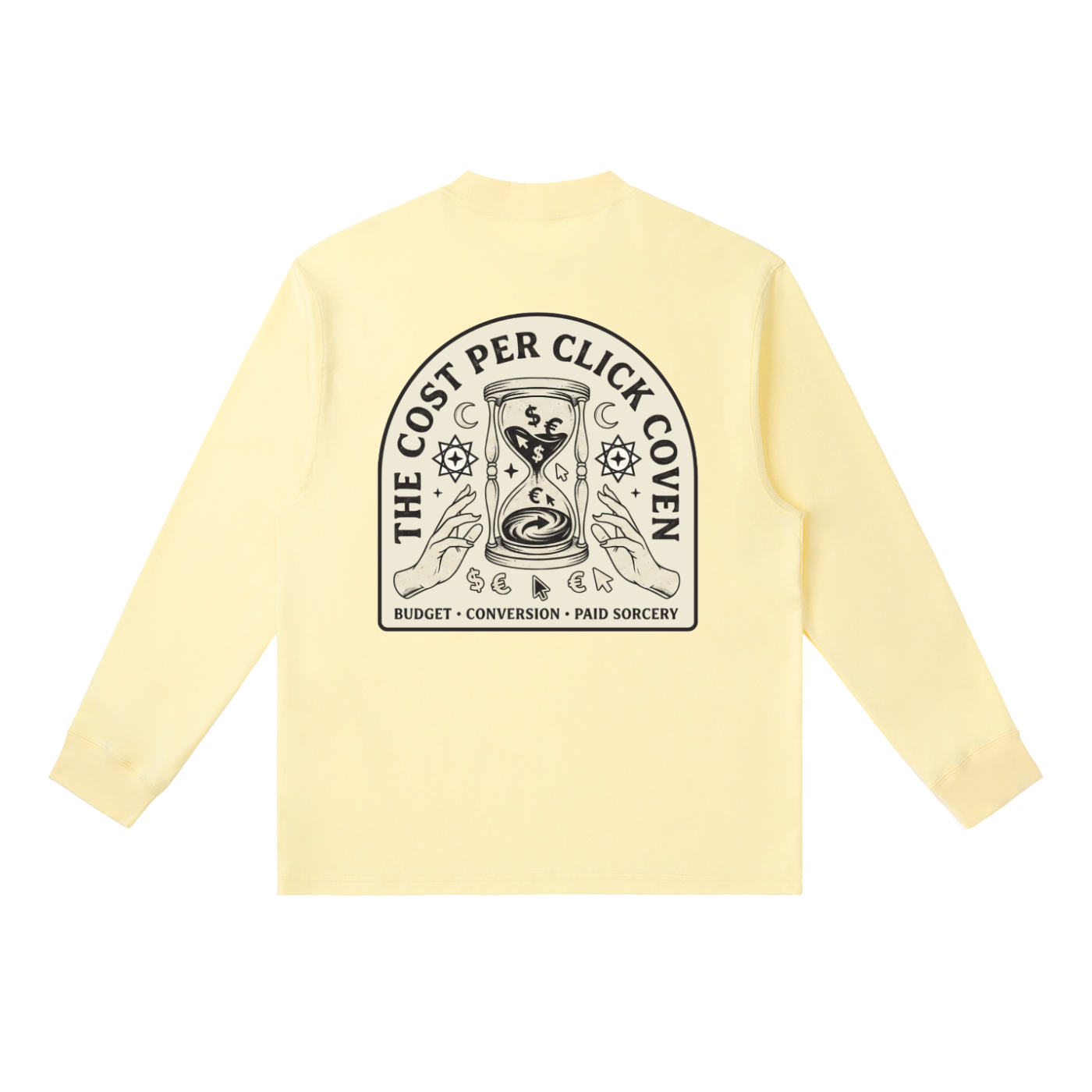 The Cost Per Click Coven | Essential Crewneck Long-Sleeve T-Shirt