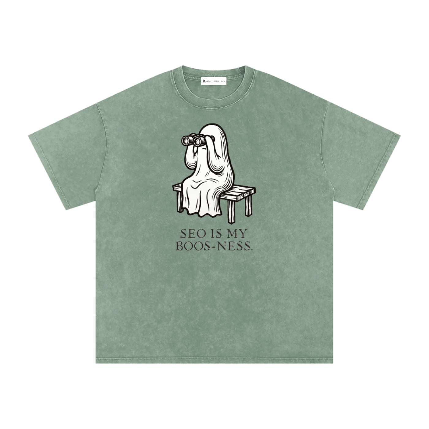 SEO is My Boos-ness | Snow Washed Oversized Cotton T-Shirt