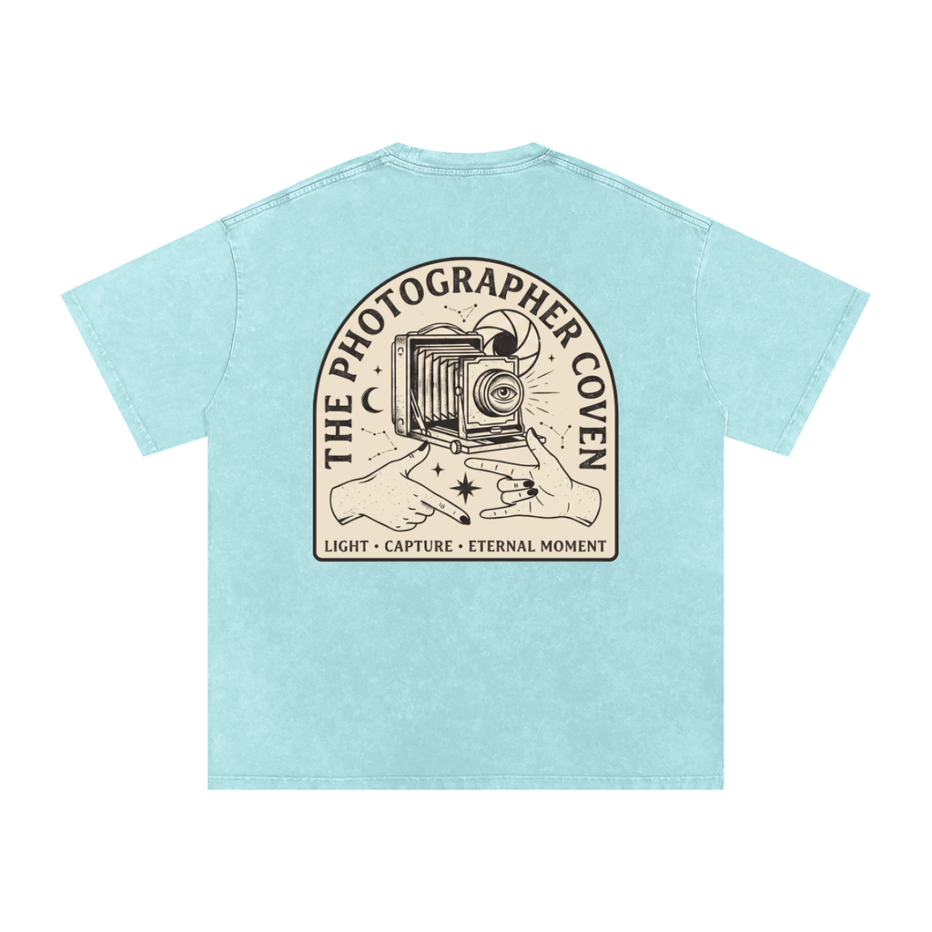 The Photographer Coven | Snow Washed Oversized Cotton T-Shirt