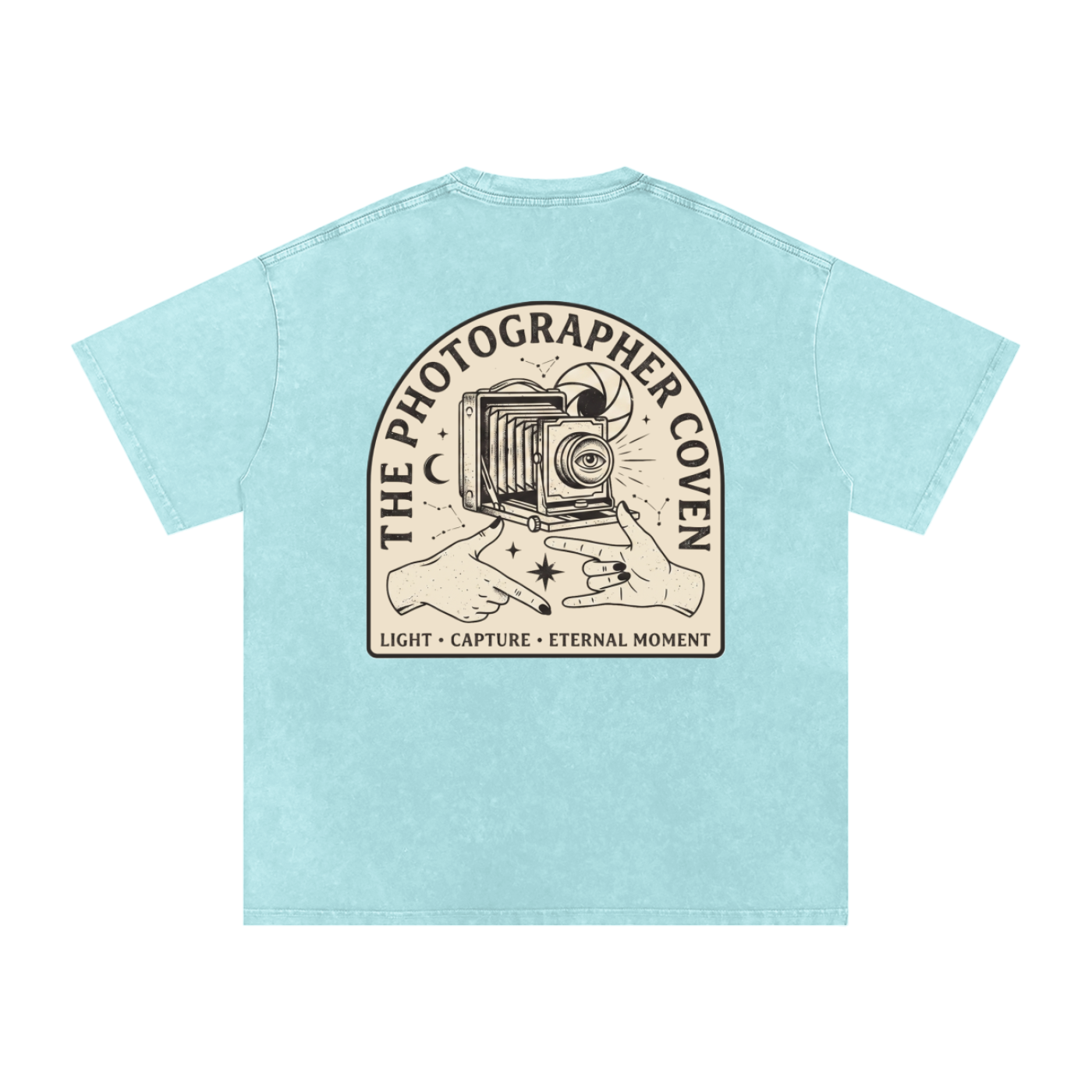 The Photographer Coven | Snow Washed Oversized Cotton T-Shirt