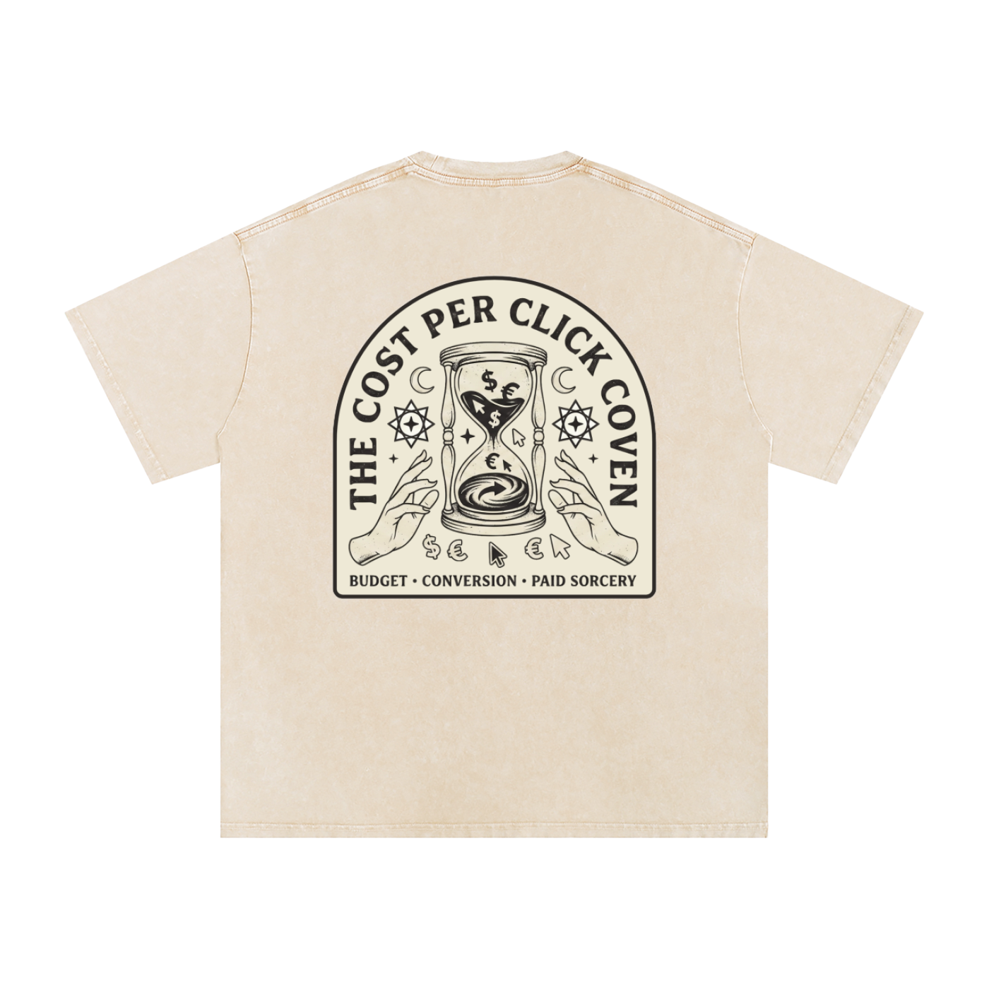 The Cost Per Click Coven | Snow Washed Oversized Cotton T-Shirt