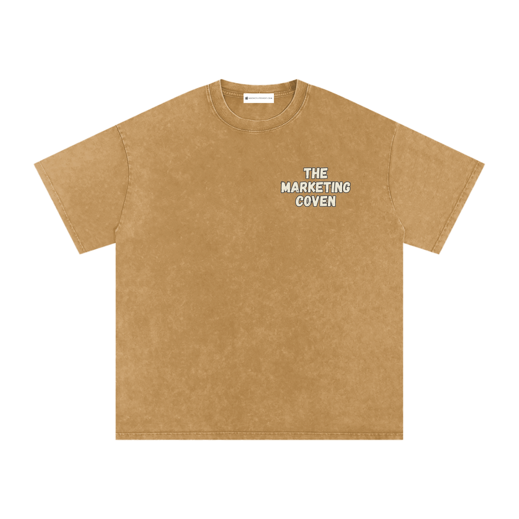The Marketing Coven | Snow Washed Oversized Cotton T-Shirt
