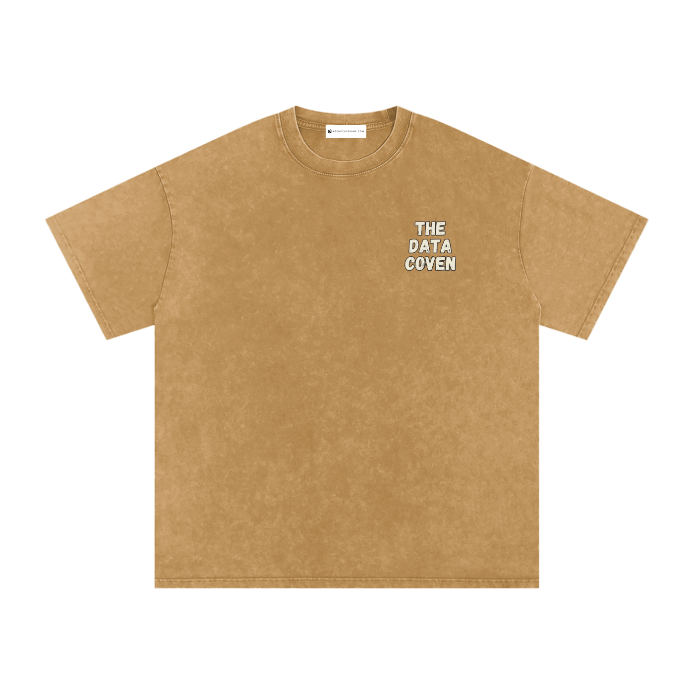 The Data Coven | Snow Washed Oversized Cotton T-Shirt