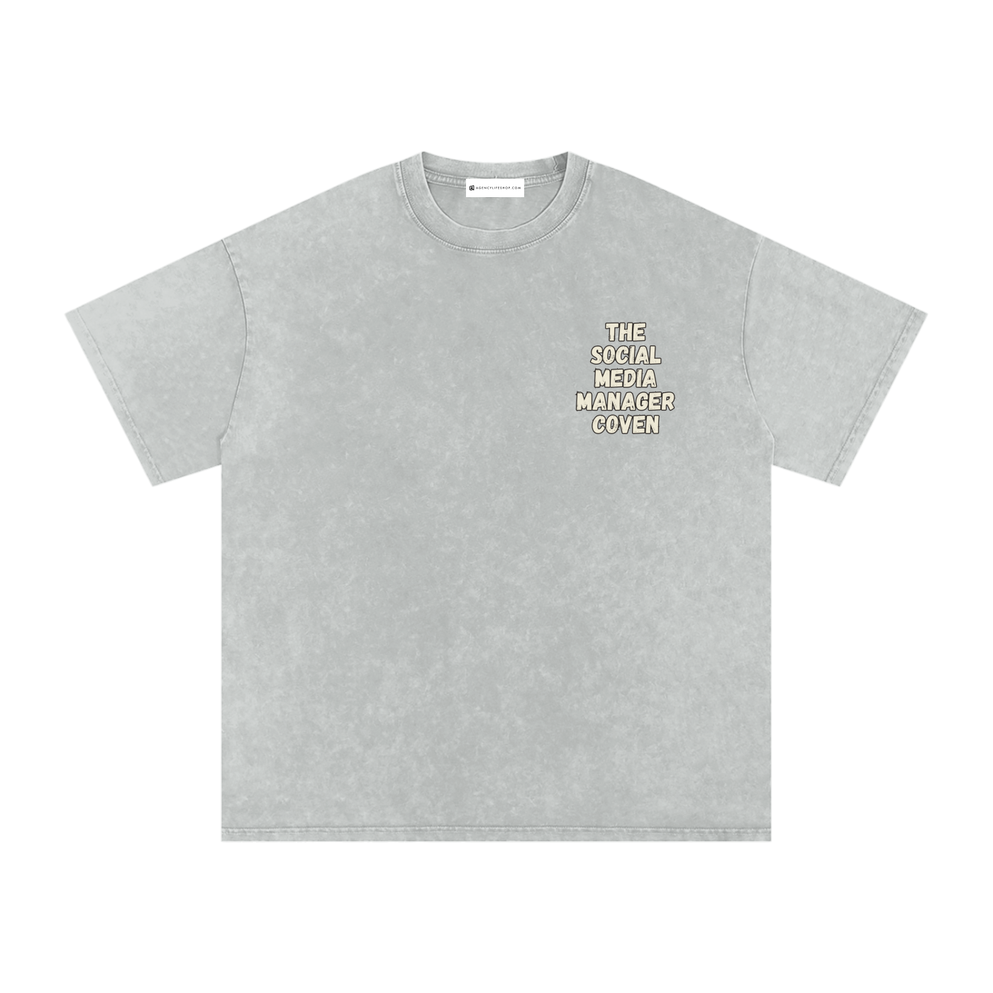 The Social Media Marketing Coven | Snow Washed Oversized Cotton T-Shirt