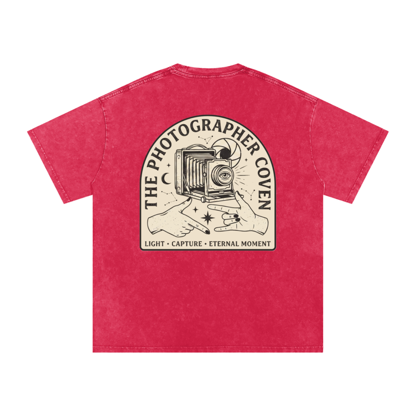 The Photographer Coven | Snow Washed Oversized Cotton T-Shirt