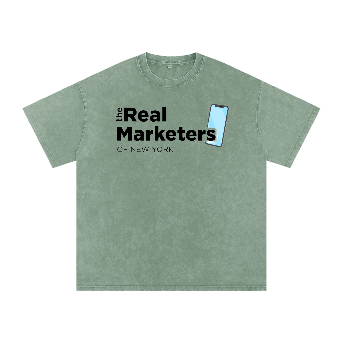 Real Marketer: New York | Snow Washed Oversized Cotton T-Shirt