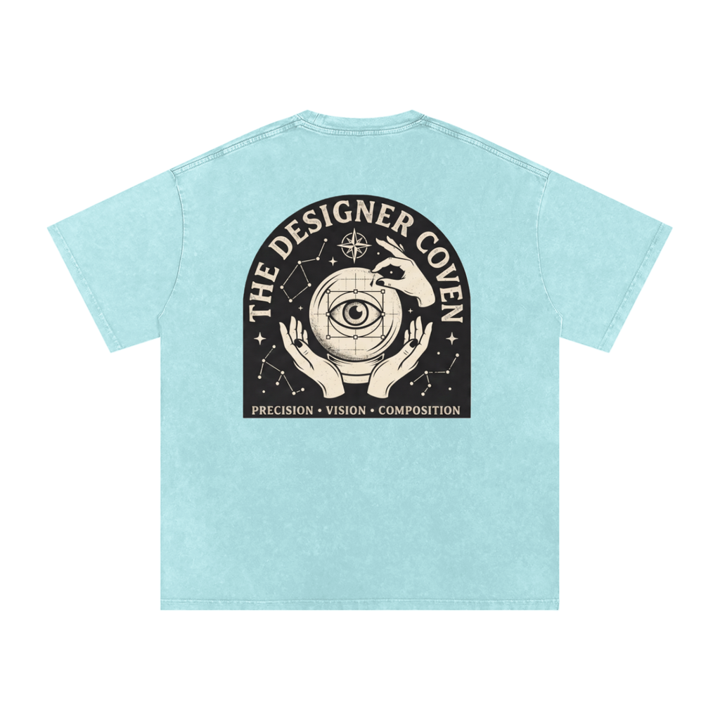 The Designer Coven | Snow Washed Oversized Cotton T-Shirt