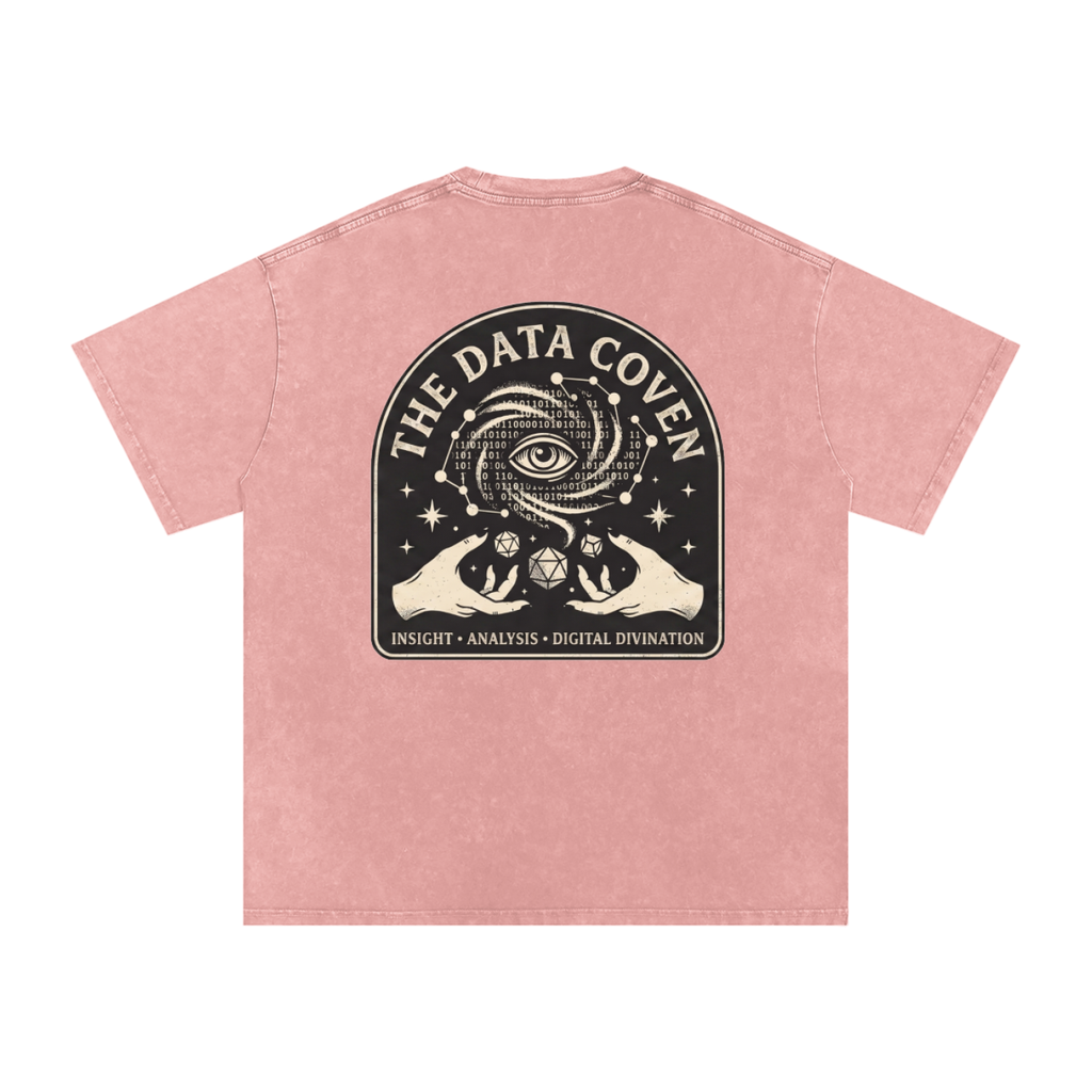 The Data Coven | Snow Washed Oversized Cotton T-Shirt