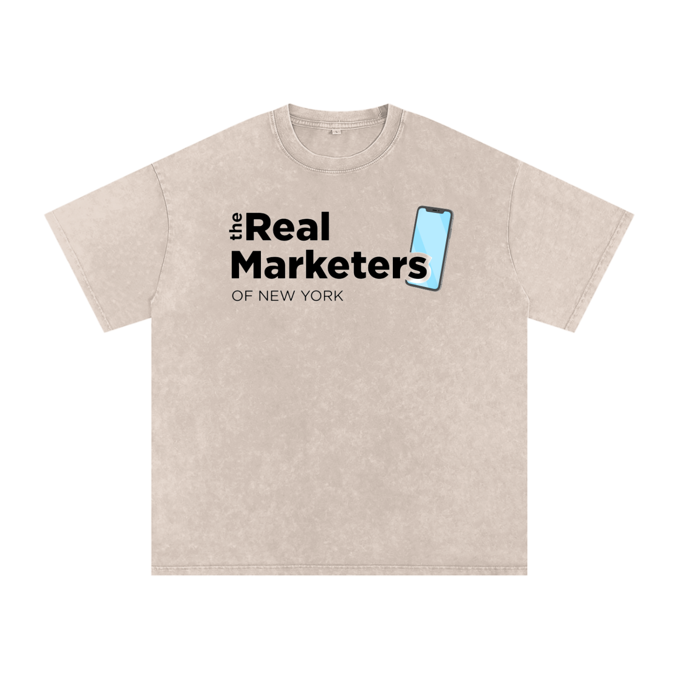 Real Marketer: New York | Snow Washed Oversized Cotton T-Shirt