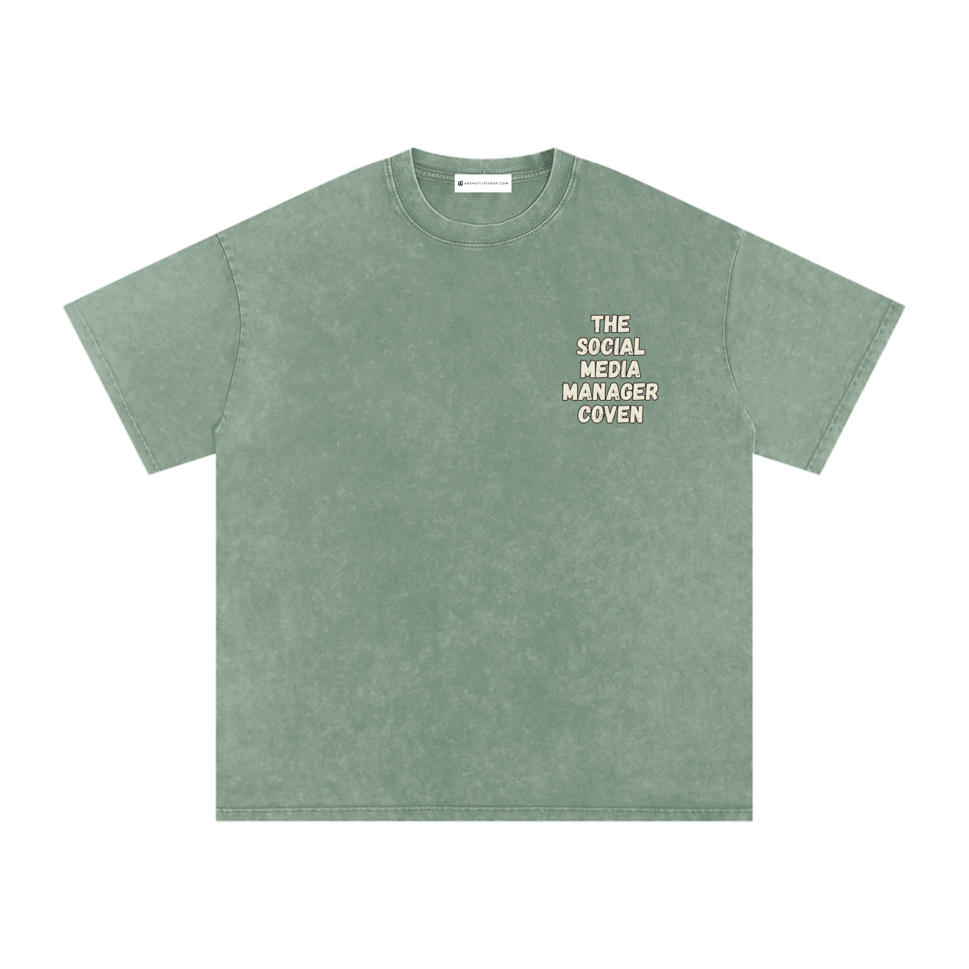The Social Media Marketing Coven | Snow Washed Oversized Cotton T-Shirt