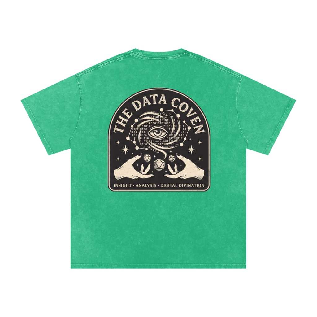 The Data Coven | Snow Washed Oversized Cotton T-Shirt