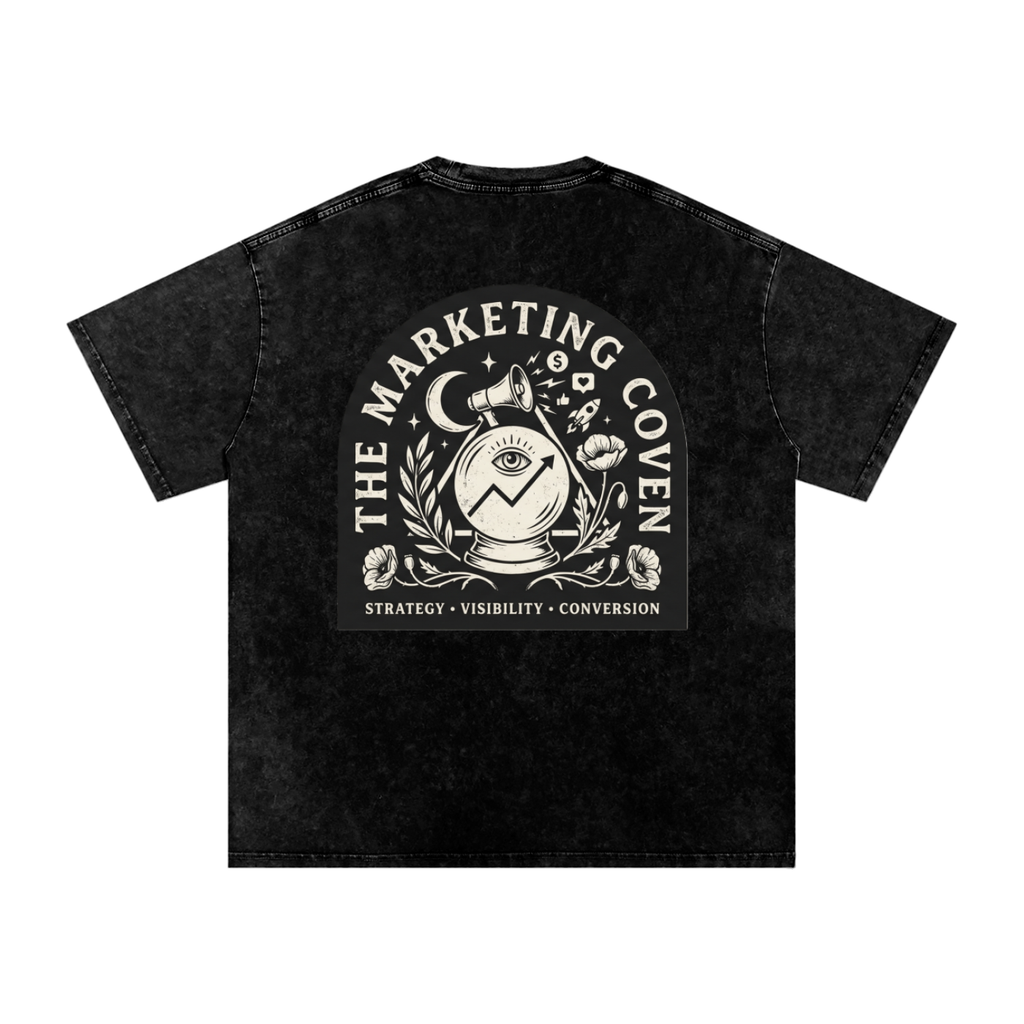 The Marketing Coven | Snow Washed Oversized Cotton T-Shirt