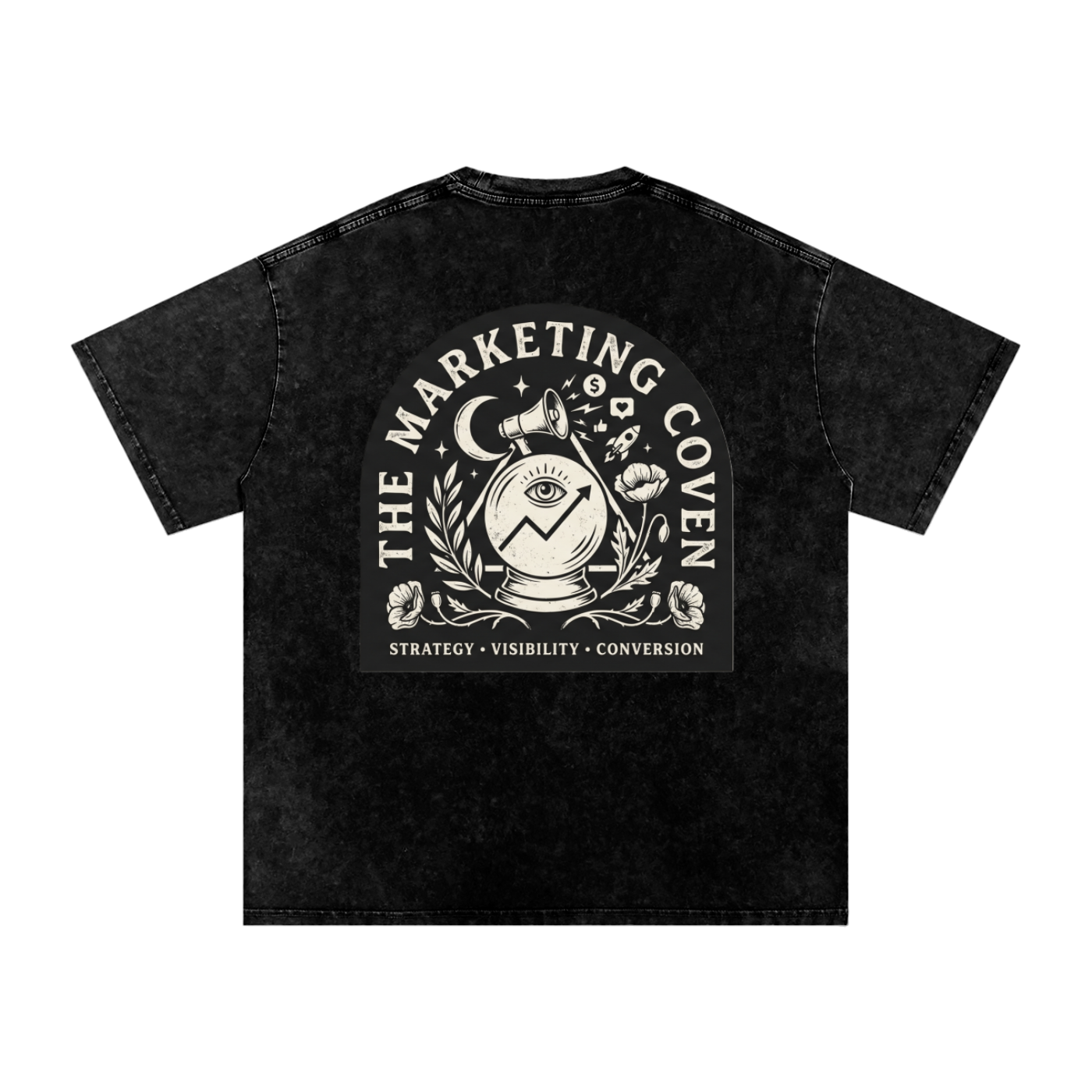 The Marketing Coven | Snow Washed Oversized Cotton T-Shirt