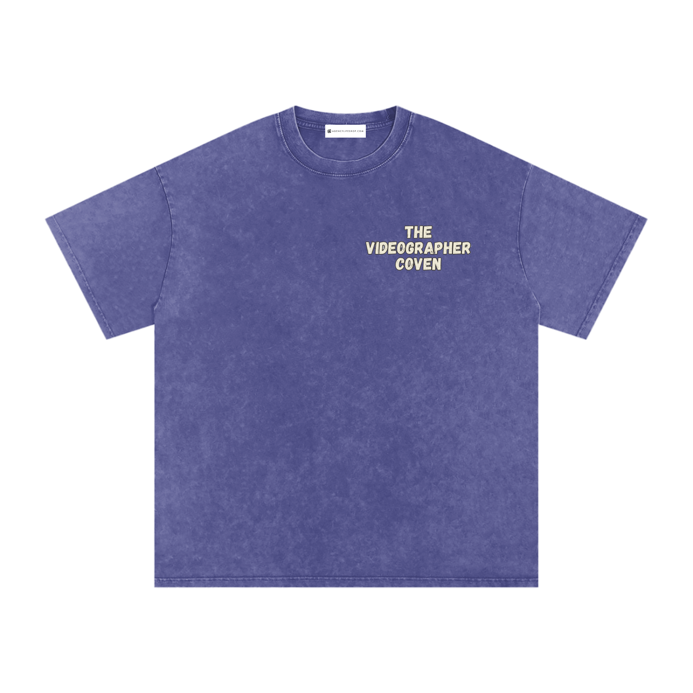 The Videographer Coven | Snow Washed Oversized Cotton T-Shirt