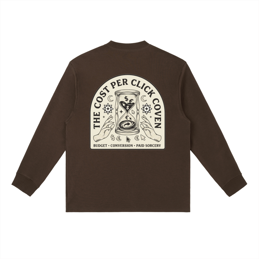 The Cost Per Click Coven | Essential Crewneck Long-Sleeve T-Shirt
