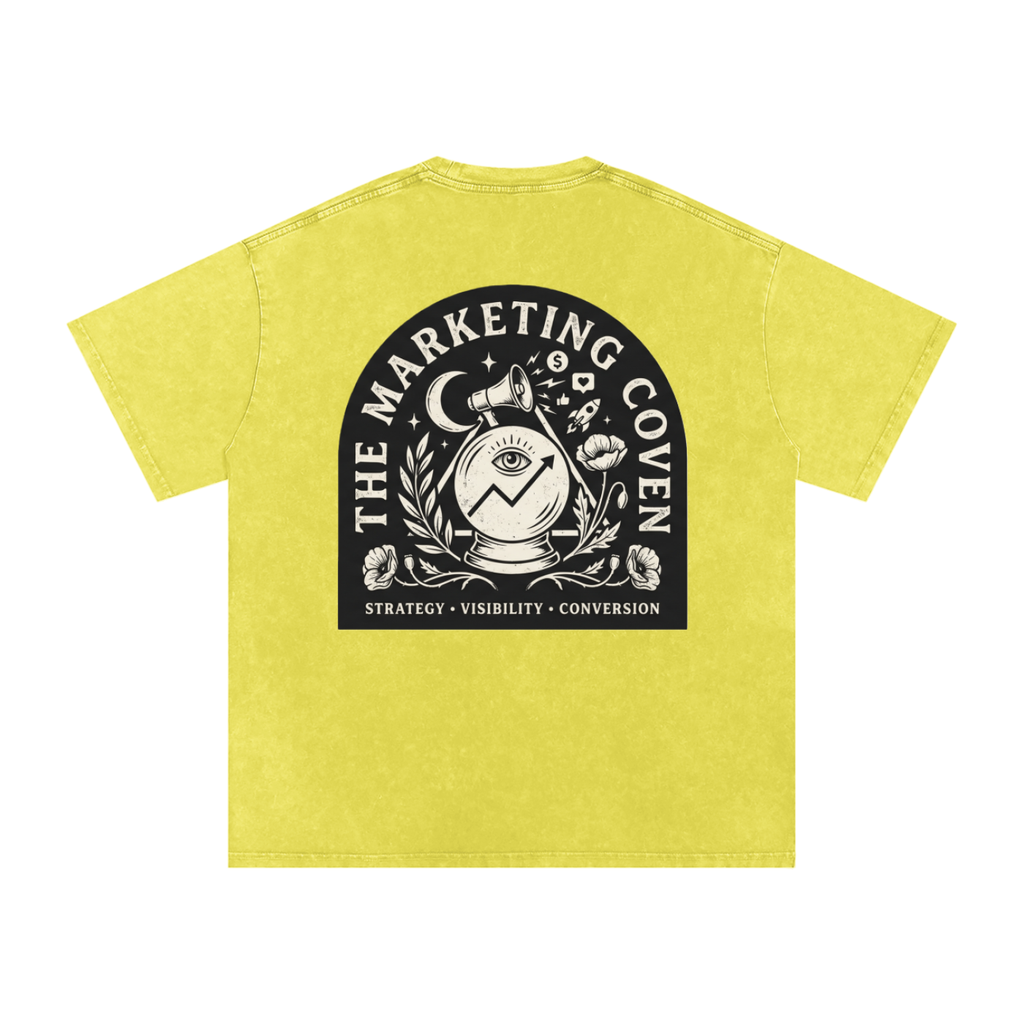 The Marketing Coven | Snow Washed Oversized Cotton T-Shirt