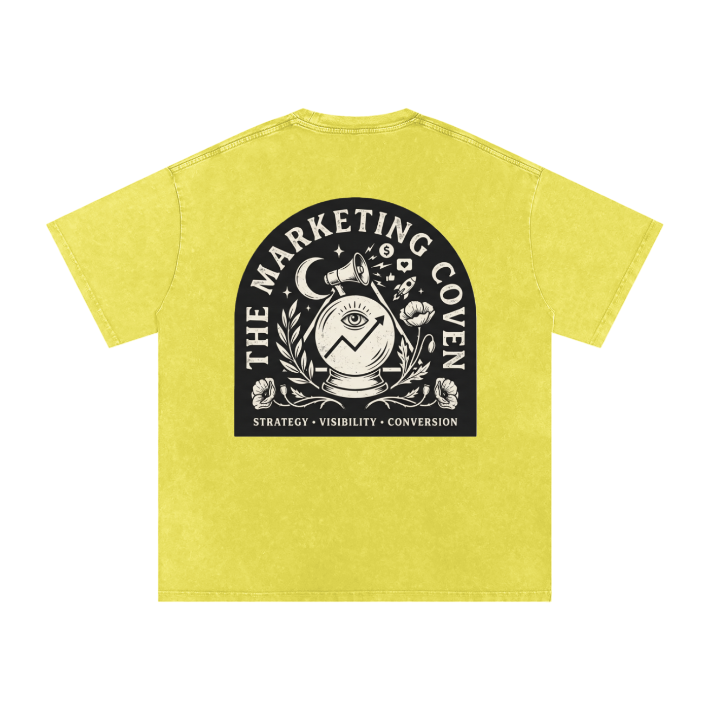 The Marketing Coven | Snow Washed Oversized Cotton T-Shirt