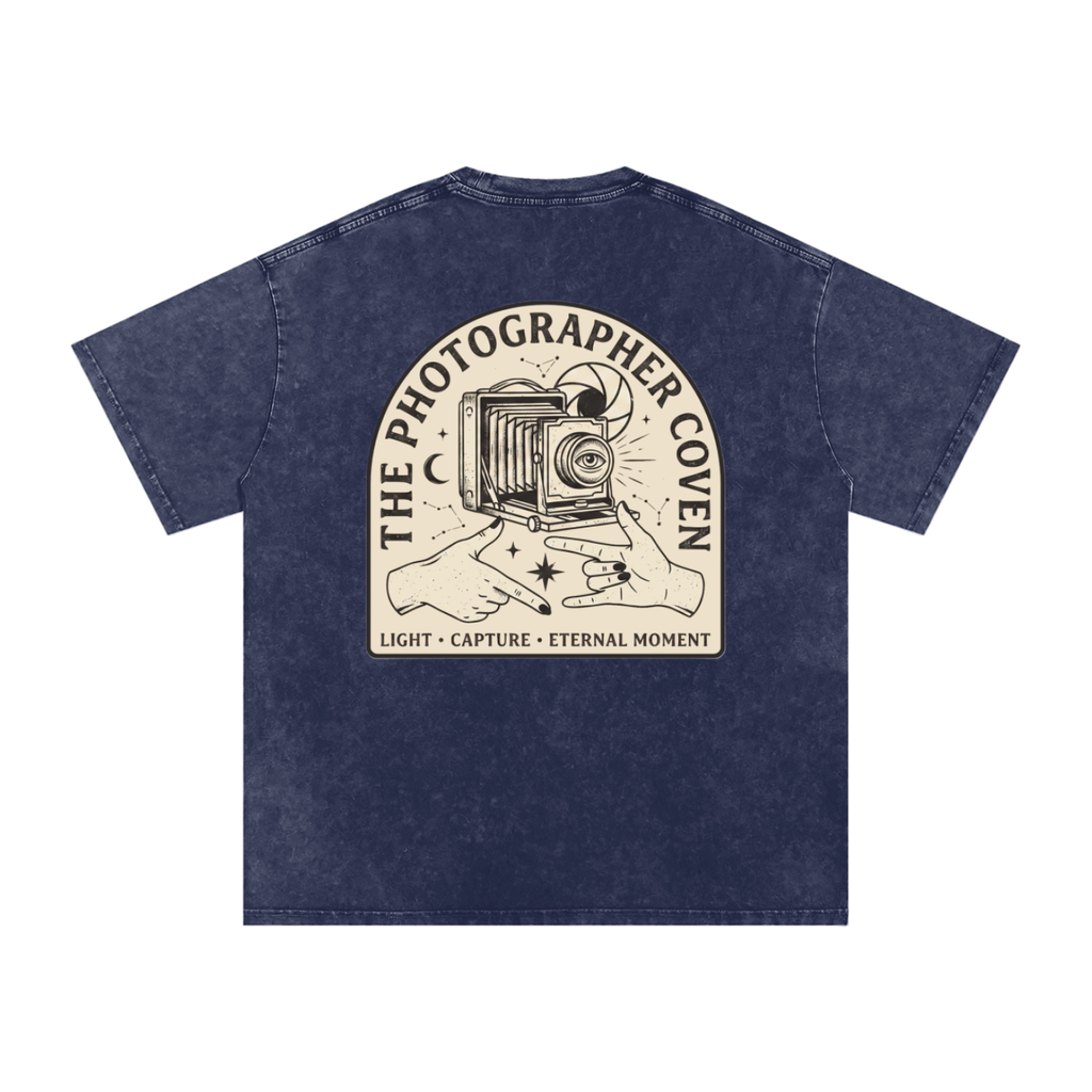 The Photographer Coven | Snow Washed Oversized Cotton T-Shirt