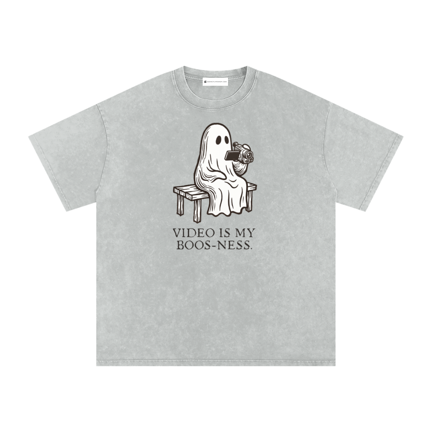 Video is My Boos-ness | Snow Washed Oversized Cotton T-Shirt