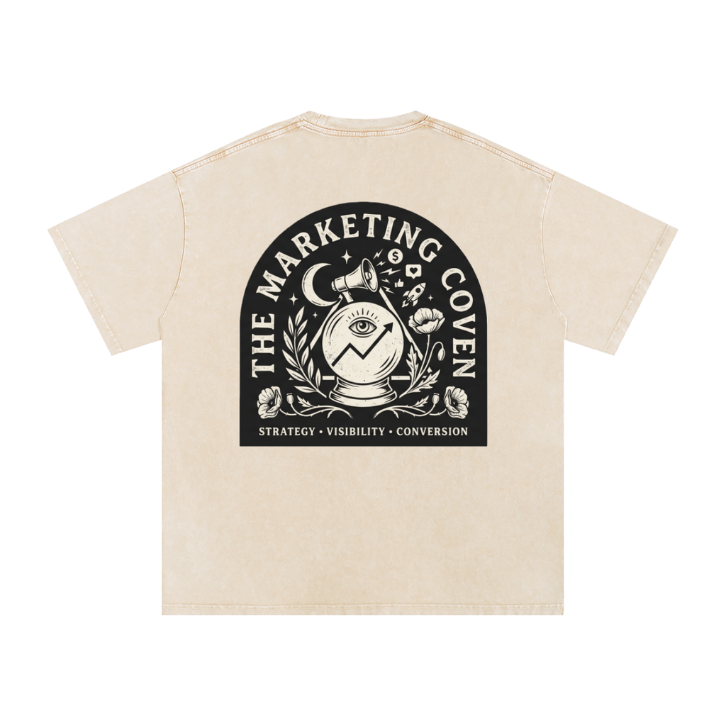 The Marketing Coven | Snow Washed Oversized Cotton T-Shirt