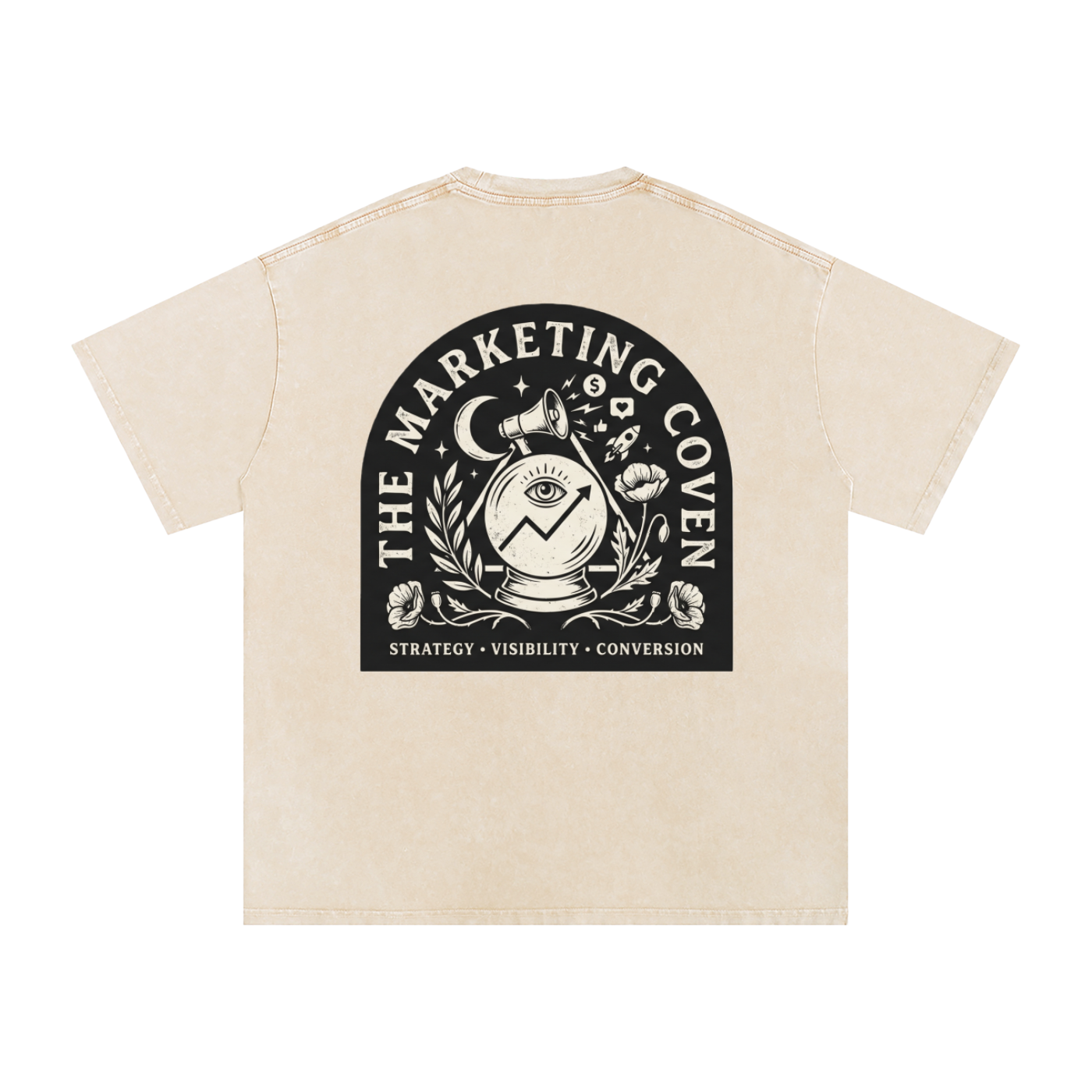The Marketing Coven | Snow Washed Oversized Cotton T-Shirt