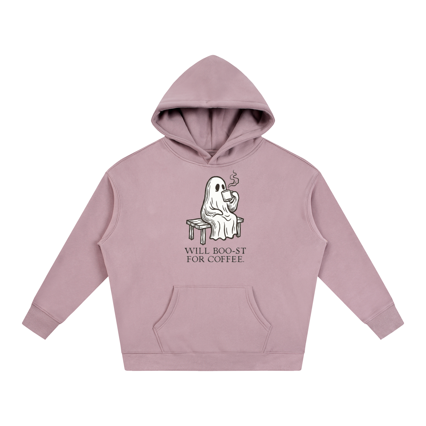 Will Boo-st for Coffee | Oversize Fleeced Hoodie