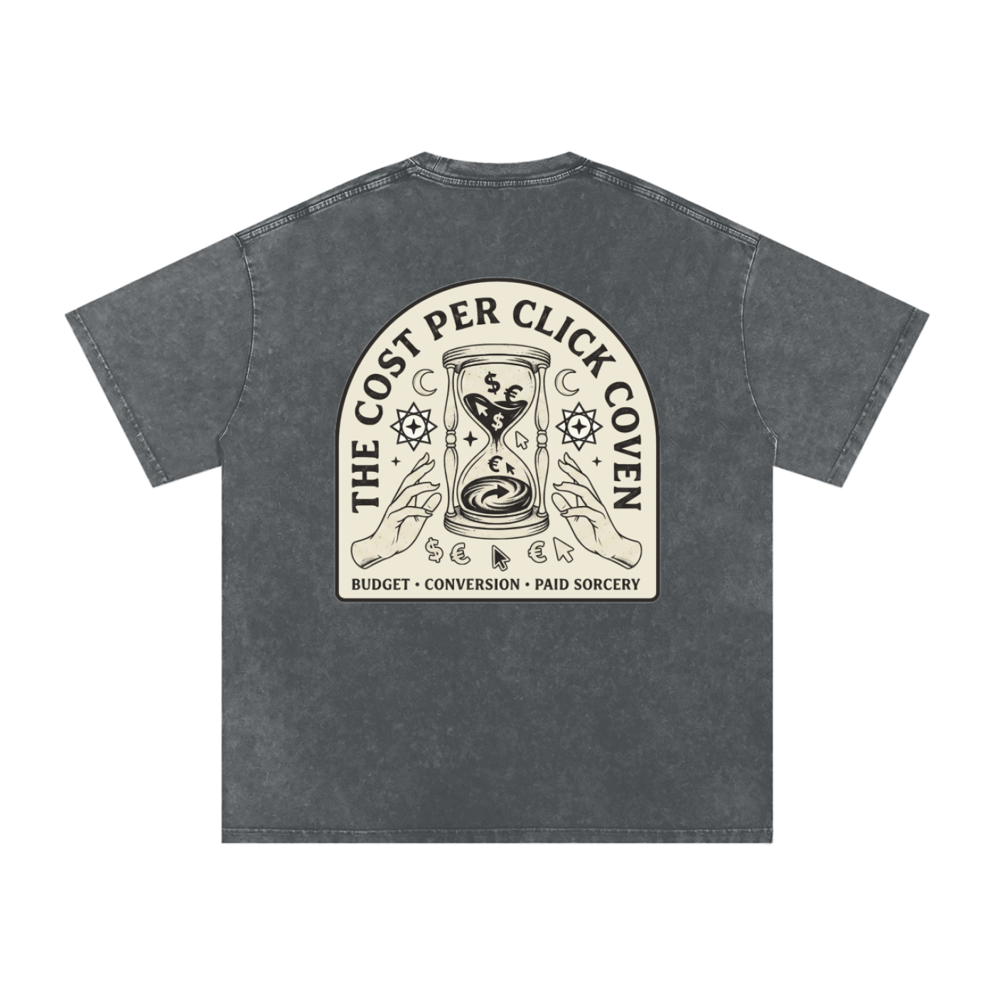 The Cost Per Click Coven | Snow Washed Oversized Cotton T-Shirt