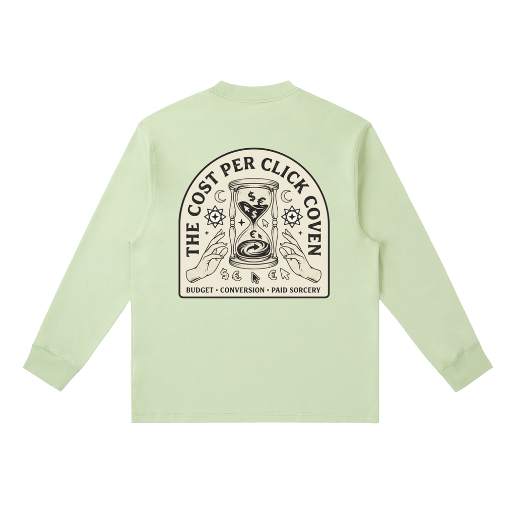 The Cost Per Click Coven | Essential Crewneck Long-Sleeve T-Shirt