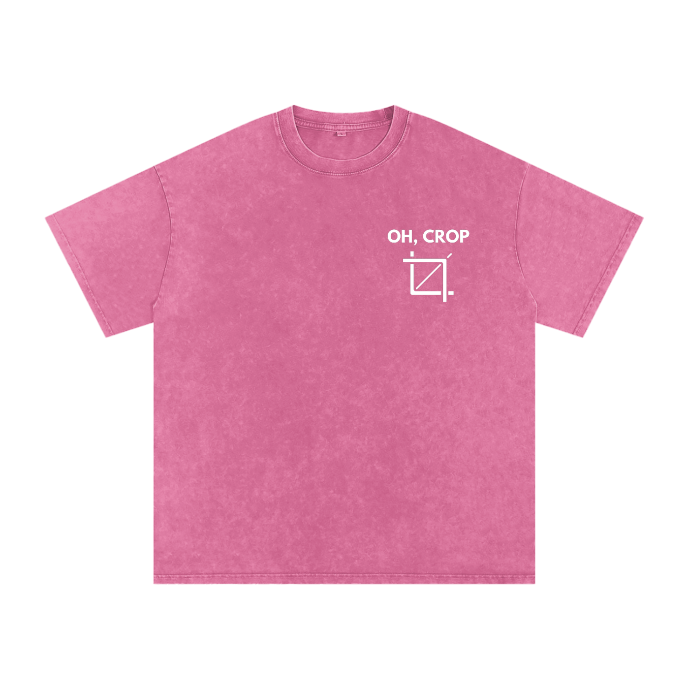 Oh, Crop | Snow Washed Oversized Cotton T-Shirt